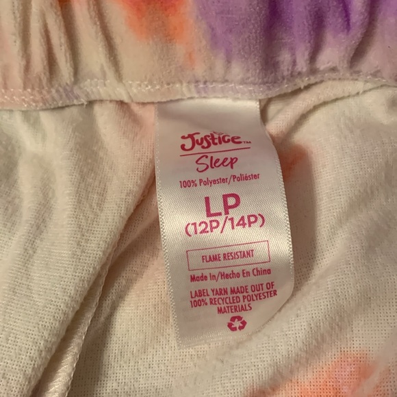 Super cute tie dye lightweight soft pajamas pants from Justice Sleep size 12/14 - Picture 2 of 2